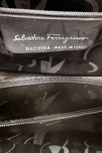 Salvatore Ferragamo サルヴァトーレフェラガモ ガンチーニ レザー ハンドバッグ 中古 ブラウン 茶 ブランド 鞄 レディース