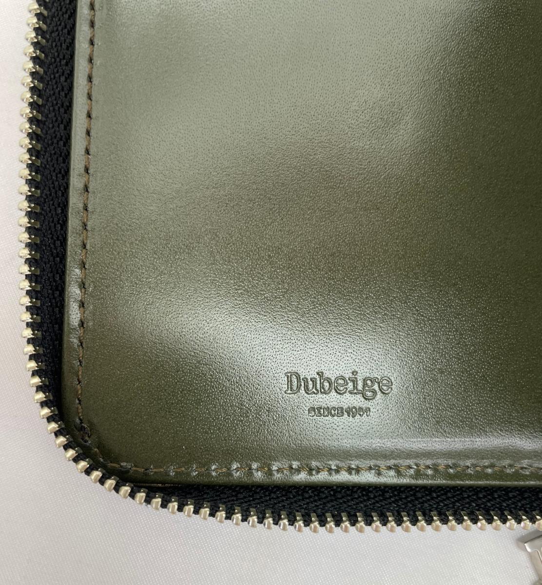 Dubeige レザー 二つ折り 財布 DGMW9PS4 中古 ドゥベージュ 本革 ラウンドファスナー ミニ コンパクト 小銭入