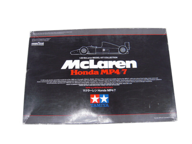 未使用品 TAMIYA 1/20 マクラーレンモデルキットコレクション マクラーレン Honda MP4/7 プラモデル 中古 タミヤ ホンダ 未組み立て 車 乗り物 レーシングカー ホビー