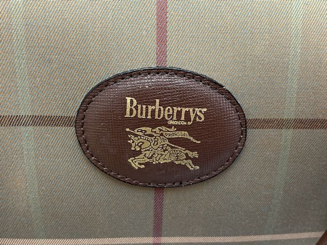 Burberrys バーバリーズ キャンバス ボストンバッグ 中古 チェック ブランド ベージュ メンズ 鞄 おしゃれ