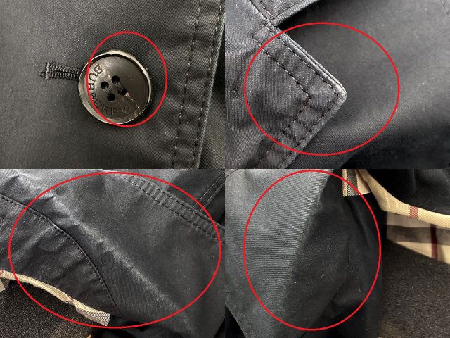 BURBERRY LONDON バーバリー ロンドン コットン ステンカラー ジャケット 36 中古 ブラック 黒 レディース ブランド アウター おしゃれ