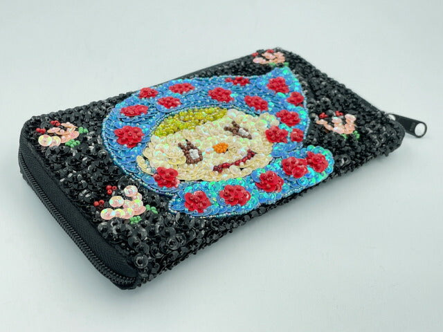 Curly Collection カーリーコレクション スパンコール ラウンドファスナー 長財布 中古 キャラクター マリちゃん ウォレット レア 希少 レディース