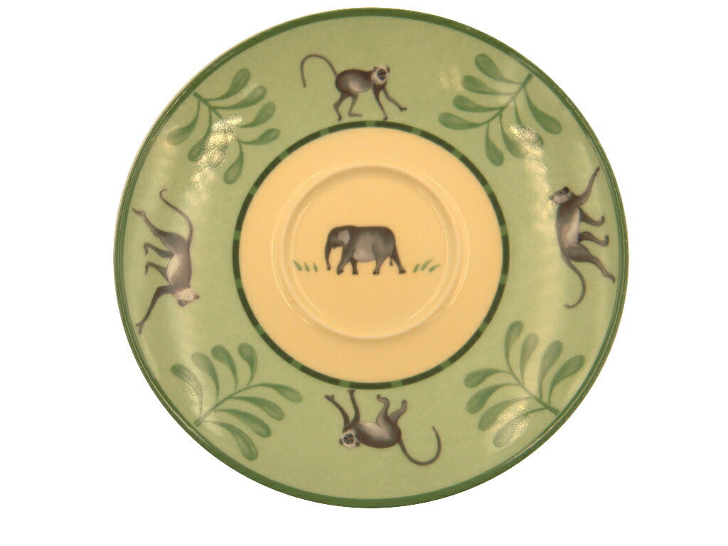 HERMES AFRiCA 18cmプレート 中古 エルメス アフリカ 皿 ソーサー 洋食器 動物 象 猿 アニマル