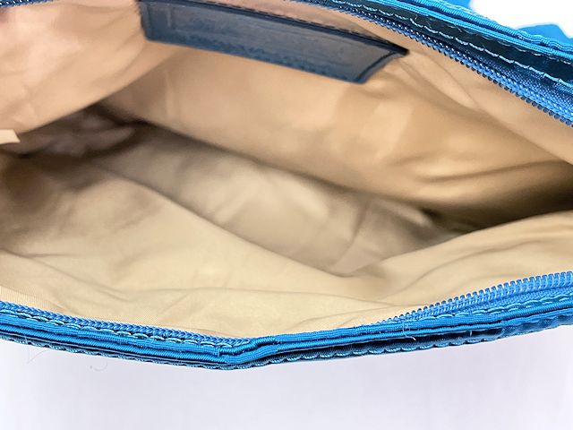 COACH コーチ ゲッタウェイ ショルダーバッグ 中古 F77408 ブルー 青 鞄 ブランド レディース ナイロン