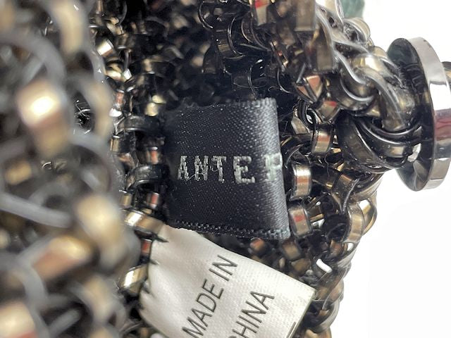 ANTEPRIMA アンテプリマ ワイヤー ハンドバッグ 中古 ワイヤーバッグ フラワー 花 ブラック 黒 レディース おしゃれ
