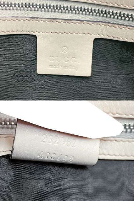 GUCCI グッチ GGキャンバス ハンドバッグ 中古 232957493492 ベージュ ホワイト 鞄 ブランド レディース