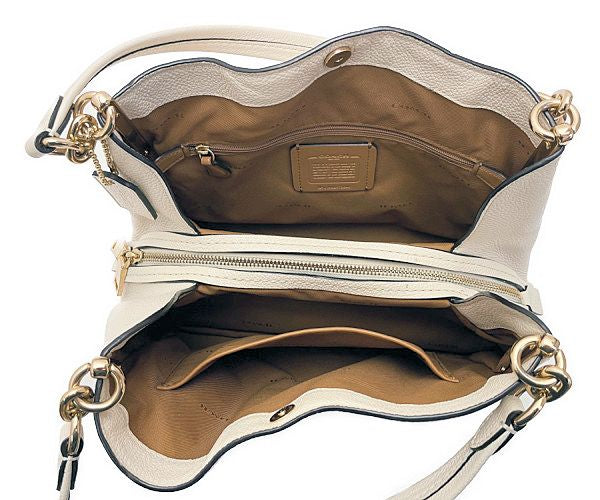 COACH コーチ ダルトン レザー ハンドバッグ 中古 73546 ホワイト アイボリー 鞄 ブランド レディース おしゃれ