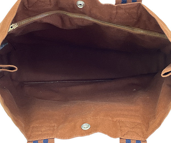 HERMES エルメス フールトゥ トートMM 中古 トートバッグ ブラウン キャンバス 茶 鞄 ブランド ユニセックス