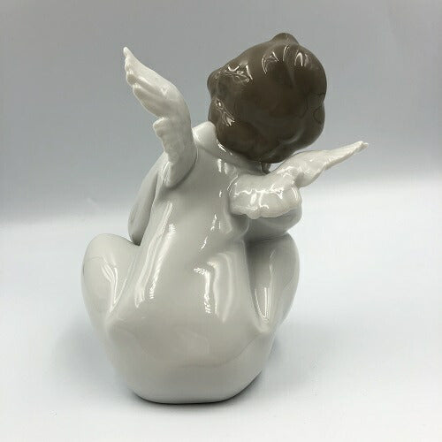 LLADRO リヤドロ 天使の考えごと なんとかなるよ フィギュリン 中古 考え事 インテリア雑貨 置物 置き物 オブジェ エンジェル 4961