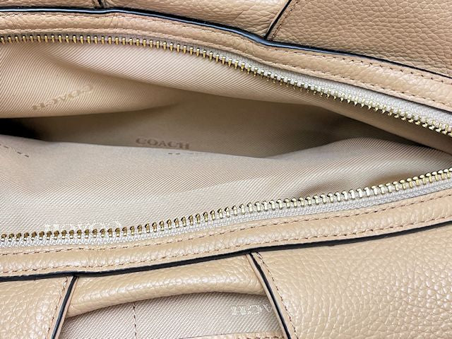 COACH コーチ イーディ 31 ショルダーバッグ 中古 ベージュ レザー トート ハンド レディース 鞄 ブランド