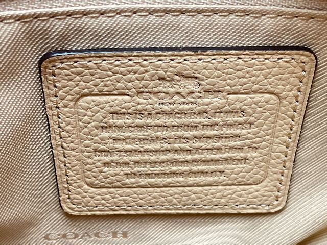 COACH コーチ イーディ 31 ショルダーバッグ 中古 ベージュ レザー トート ハンド レディース 鞄 ブランド