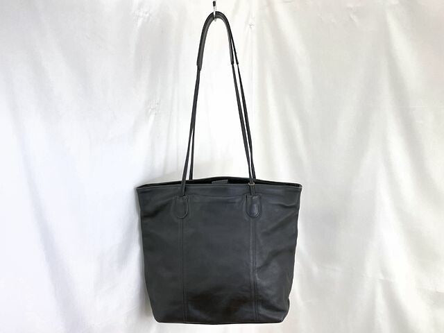 COACH コーチ レザー トートバッグ 中古 送料無 4066 ブラック 黒 鞄 オールドコーチ ブランド シンプル