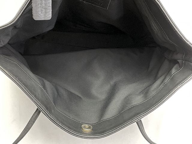 COACH コーチ レザー トートバッグ 中古 送料無 4066 ブラック 黒 鞄 オールドコーチ ブランド シンプル