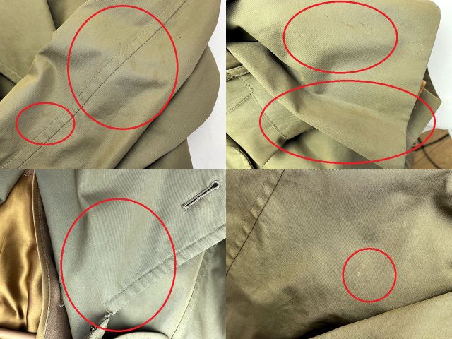 Burberrys バーバリーズ トレンチコート 中古 カーキ コットン レディース アウター ブランド 難あり