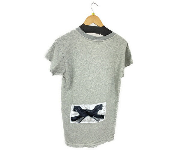 MM6 Maison Martin Margie エムエム6 メゾンマルタンマルジェラ コットン Tシャツ Sサイズ 中古 プリント 半袖 グレー レディース ブランド モード
