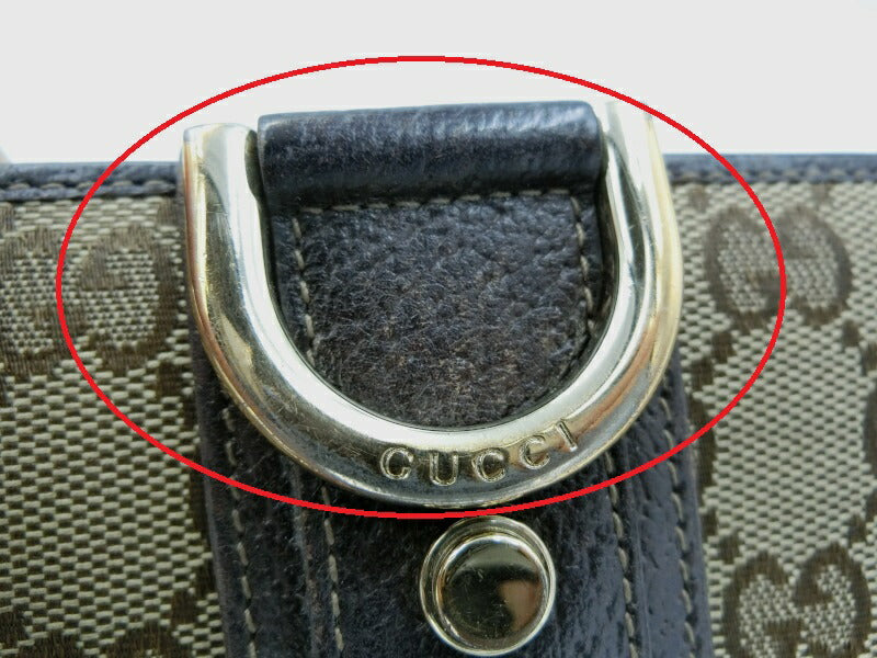GUCCI/グッチ オリジナルGG ラウンドファスナー 長財布 中古 ウォレット ブラウン ベージュ ロゴ ユニセックス