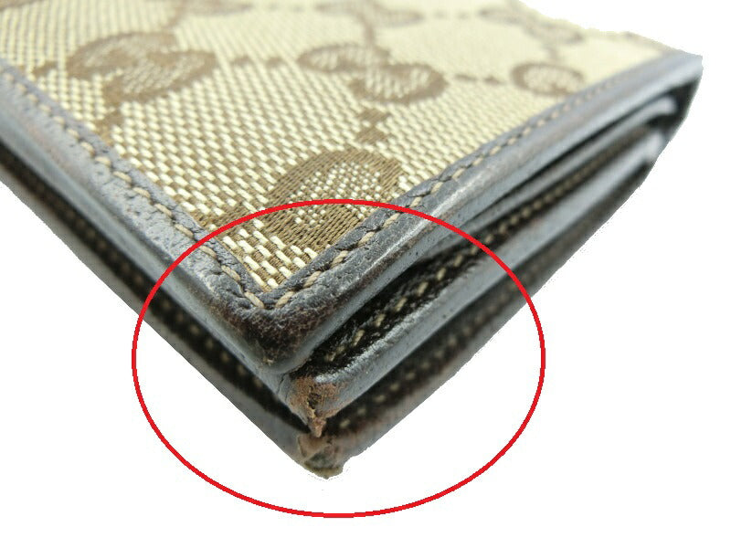 GUCCI/グッチ オリジナルGG ラウンドファスナー 長財布 中古 ウォレット ブラウン ベージュ ロゴ ユニセックス