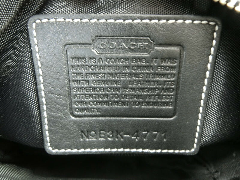 COACH/コーチ ミニシグネチャー ハンドバッグ 中古 ロゴ ブラック 黒 鞄