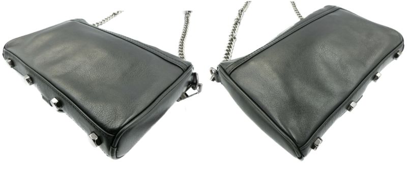 Rebecca Minkoff/レベッカミンコフ レザー チェーン ショルダーバッグ 中古 ブラック 黒 レディース 鞄