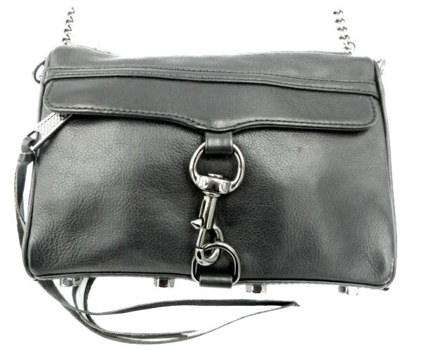 Rebecca Minkoff/レベッカミンコフ レザー チェーン ショルダーバッグ 中古 ブラック 黒 レディース 鞄
