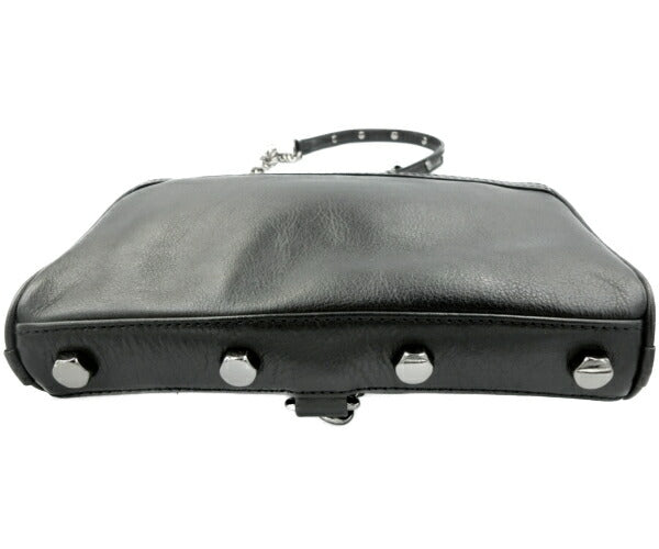 Rebecca Minkoff/レベッカミンコフ レザー チェーン ショルダーバッグ 中古 ブラック 黒 レディース 鞄