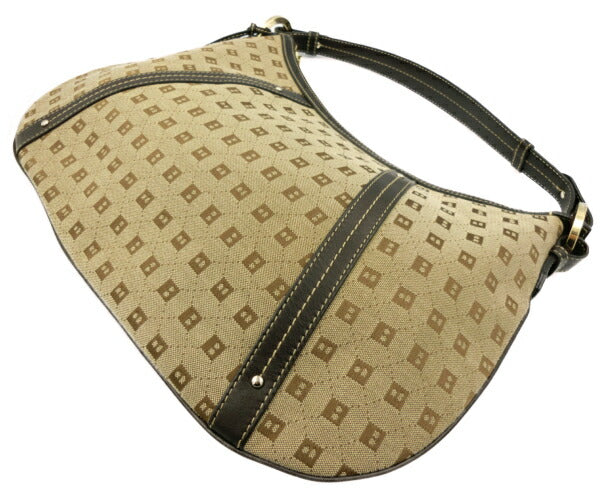 BALLY/バリー キャンバス ロゴ ワンショルダーバッグ 中古 セミショルダー ベージュ ブラウン 茶 レディース 鞄