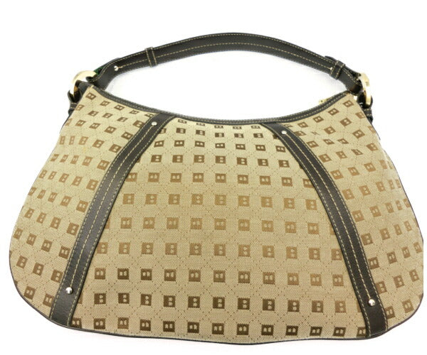 BALLY/バリー キャンバス ロゴ ワンショルダーバッグ 中古 セミショルダー ベージュ ブラウン 茶 レディース 鞄