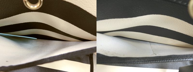 Kate spade ケイトスペード チャーム付 トートバッグ 中古 ボーダー ブラック アイボリー レディース 鞄