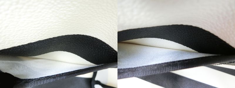 Kate spade ケイトスペード チャーム付 トートバッグ 中古 ボーダー ブラック アイボリー レディース 鞄