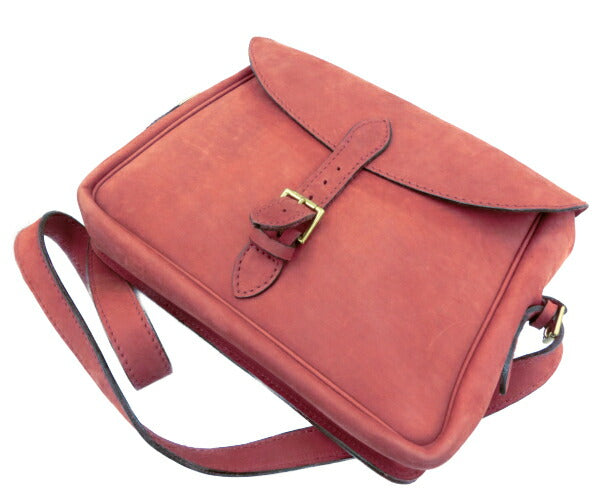 Charles et Charlus シャルル エ シャルリュス レザー ショルダーバッグ 中古 スウェード レッド 赤 本革 鞄