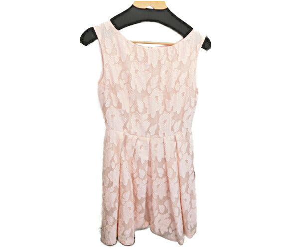 Blumarine ブルマリン ノースリーブ ワンピース 42 中古 レディース ピンク レース フェミニン かわいい おしゃれ