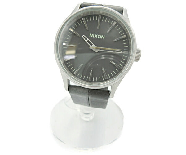 NIXON ニクソン THE SENTRY38 クォーツ腕時計 中古 A377-1938 アナログ ブラック ブルー メンズ レザー カジュアル