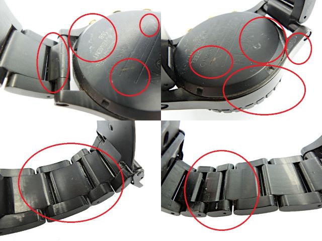 NIXON ニクソン THE 51-30 CHRONO クロノグラフ 腕時計 中古 ブラック ゴールド メンズ クォーツ カジュアル 黒 金色