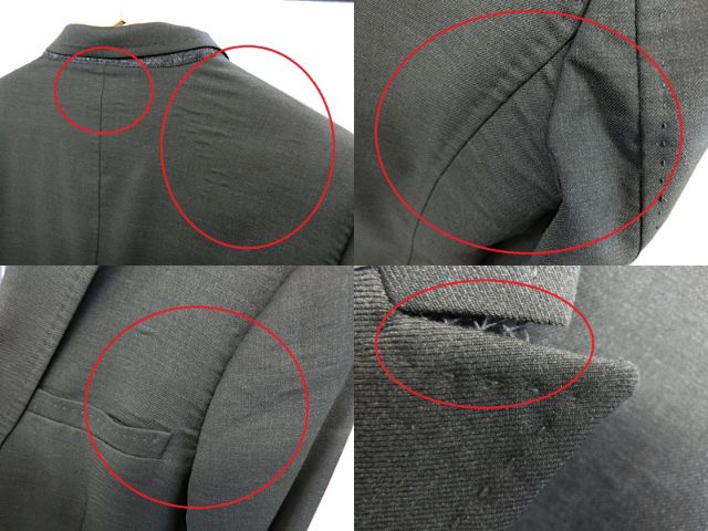 DSQUARED2 ディースクエアード テーラードジャケット 52 中古 メンズ グレー コットン 3L シンプル