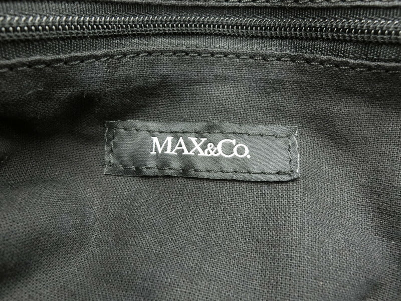 MAX&Co マックス&コー レザー トートバッグ 中古 ブラック 黒 大きめ レディース 牛革 本革 鞄 おしゃれ