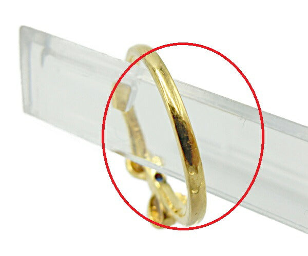 K18 サファイア 0.06ct リボン リング 9.5号 中古 アクセサリー 指輪 ゴールド 18金 レディース かわいい
