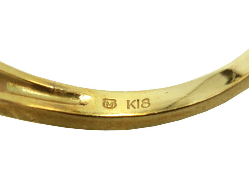 K18 ダイヤ ノートルダム リング 9号 中古 金 ゴールド ダイヤモンド アクセサリー ジュエリー