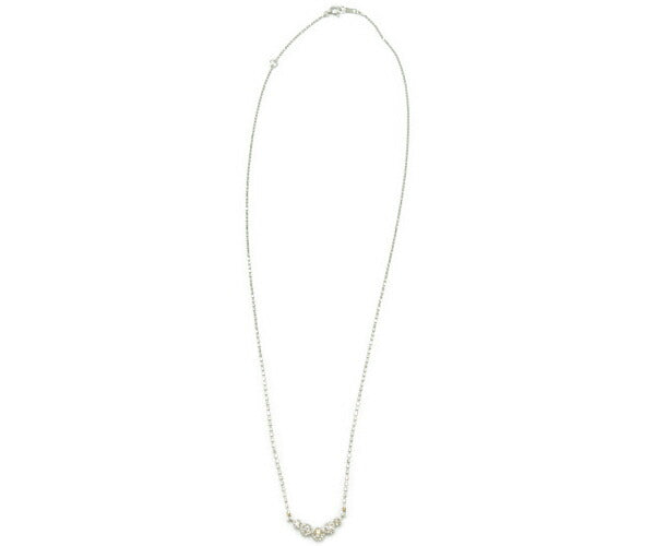 pt850 5連 ダイヤ 0.02ct ネックレス 中古 アクセサリー ジュエリー プラチナ レディース おしゃれ