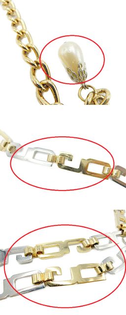 DOLCE & GABBANA ドルチェ&ガッバーナ チェーン ベルト 中古 ドルガバ ブランド 金色 銀色 レディース DG おしゃれ