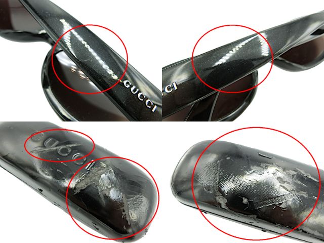 GUCCI グッチ GG2419 サングラス 中古 ブラウン ブラック 茶 黒 オーバル レディース ブランド