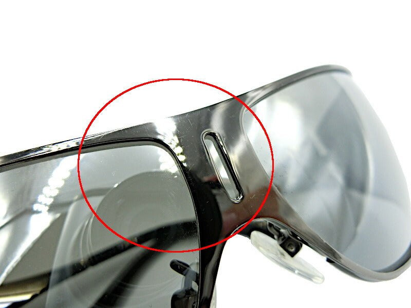 POLICE ポリス S8296G スクエア サングラス 中古 アイウェアー ミラーレンズ ブラック 黒 メンズ EXILE ATSUSHI