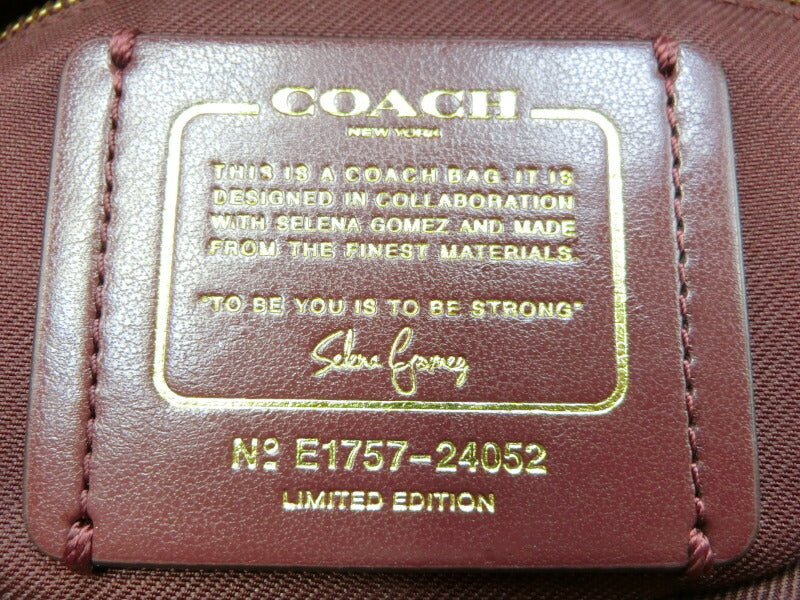COACH×SelenaGomez バッグ E1757-24052 中古 コーチ×セレーナゴメス ショルダーバッグ 2WAY コラボ 袋付