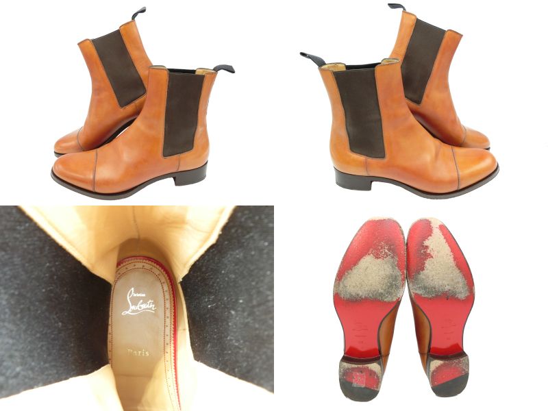 Christian Louboutin サイドゴアブーツ 44(29cm) 中古 クリスチャンルブタン メンズ レザー ストレートチップ