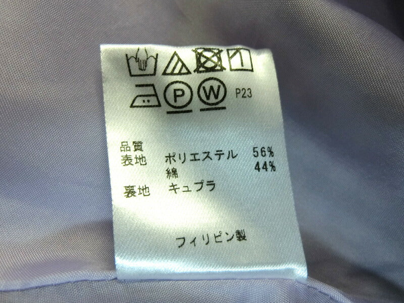 TOCCA ギンガムワンピース 2(M) ホワイト×パープル 中古 トッカ オンワード樫山 レディース ファッション アパレル