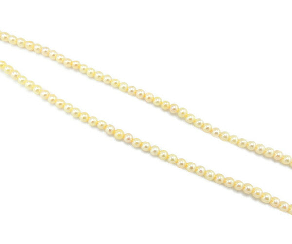 K18 8.6mm ゴールドパール ダイヤ 0.08ct 淡水パール チェーン ネックレス 中古 18金 アクセサリー ジュエリー レディース 真珠