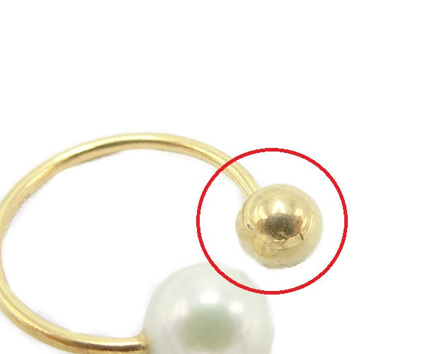 K18 5.3mm-5.5mm パール イヤリング 中古 アクセサリー ジュエリー ゴールド 真珠 18金 レディース