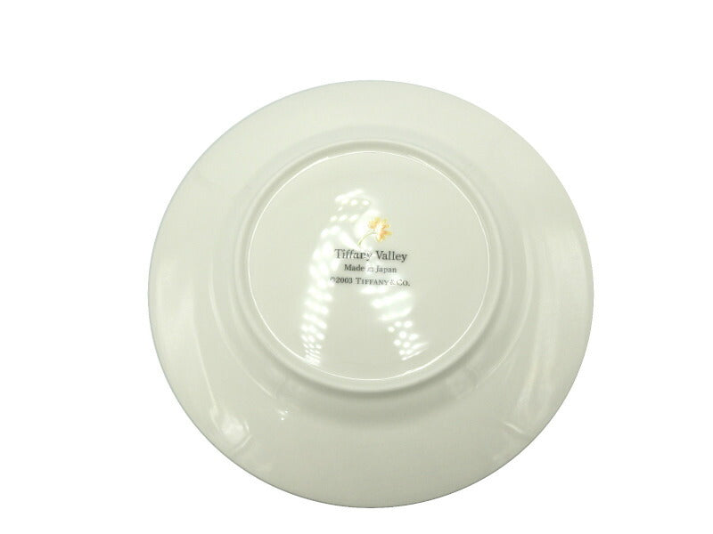 未使用 Tiffany Valley ペアプレート 18cm 中古 ティファニー バレー 洋食器 陶磁器 皿 2個入