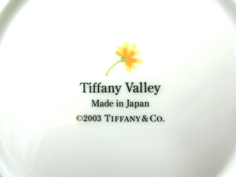 未使用 Tiffany Valley ペアプレート 18cm 中古 ティファニー バレー 洋食器 陶磁器 皿 2個入