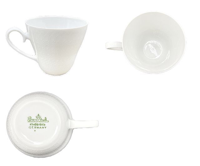 Royal Copenhagen ロイヤルコペンハーゲン カップ&ソーサー 4客 セット 中古 陶磁器 ティーカップ ホワイト ブランド 洋食器