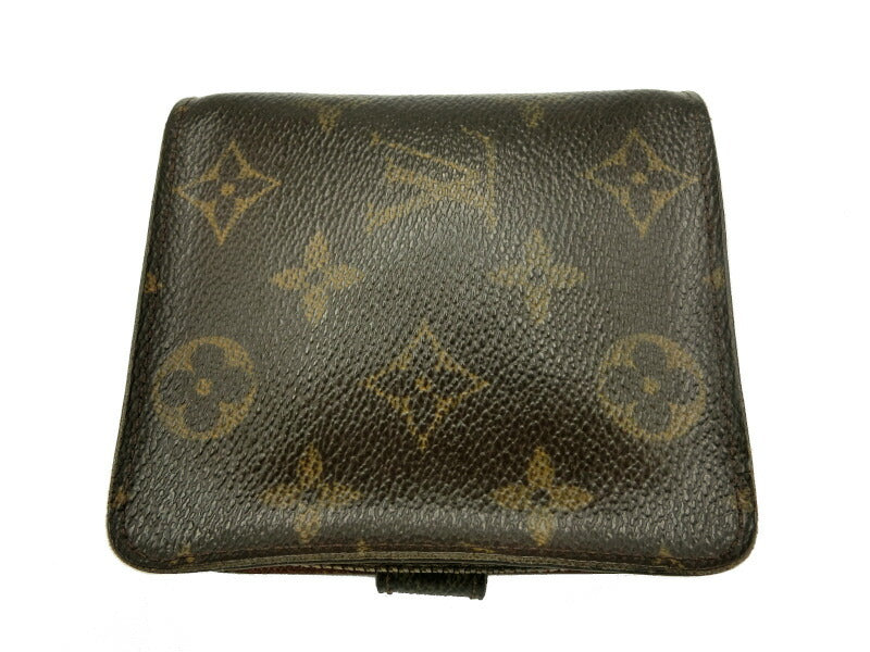 LOUISVUITTON モノグラム コンパクトジップ 中古 ルイヴィトン LV ブランド 2つ折り財布